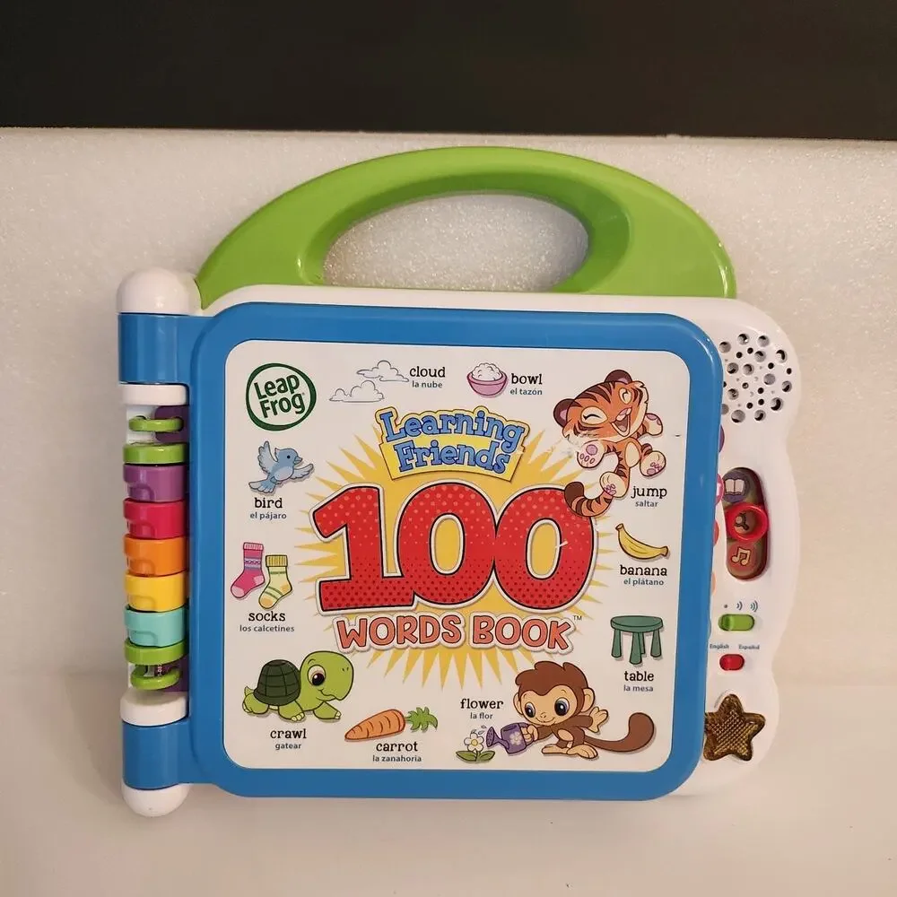 Leap Frog 100 Animals Book & 100 Words Book Bith Works Great English Or Spanish